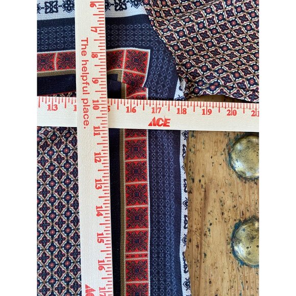 Joy & Co Womens Geometric Print Dress long Sleeves Zipper‎ M polyester round - Picture 6 of 7